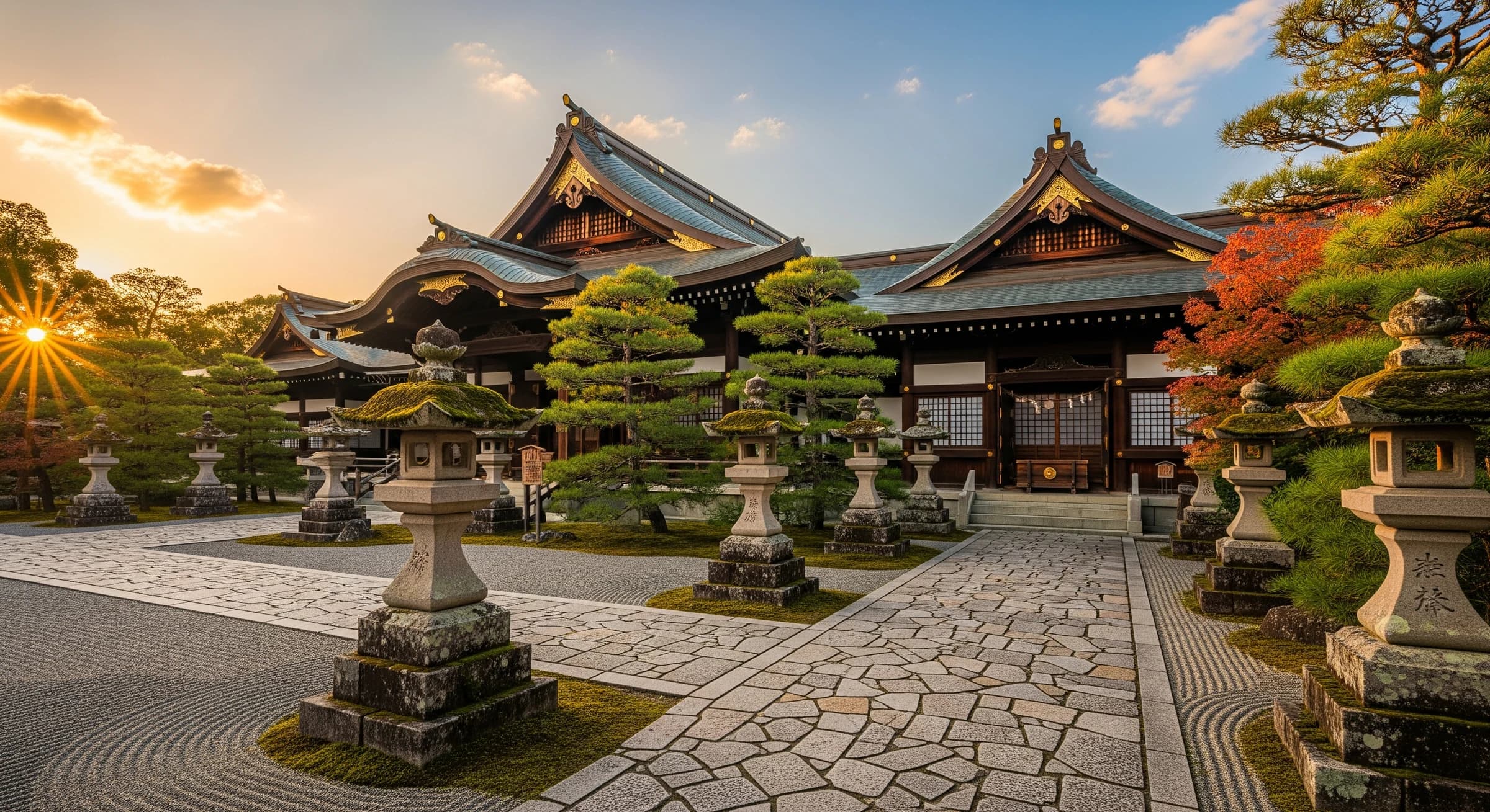 大井神社に隣接する宮美殿の外観